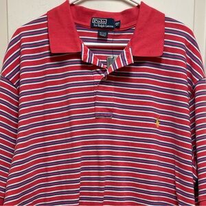 Ralph Lauren Polo Striped Red, White & Blue Long-Sleeve Shirt